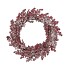 SILK WREATH RED BERRY SNOW 40CM
