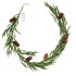 SILK GARLAND GREEN PINECONE LED LIGHT 150CM