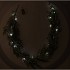 SILK GARLAND GREEN PINECONE SNOW LED LIGHT 150CM