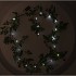 SILK GARLAND GREEN RED BERRY SNOW LED LIGHT 150CM