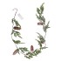 SILK GARLAND GREEN PINECONE SNOW LED LIGHT 150CM