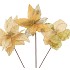 SILK POINSETTIA GOLD ASS 27CM