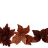 SILK POINSETTIA BROWN ASS 24CM