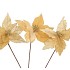 SILK POINSETTIA GOLD ASS 24CM