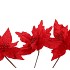 SILK POINSETTIA RED ASS 24CM