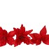 SILK POINSETTIA RED ASS 24CM