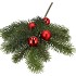 SILK PINE X-MAS BALL RED 64X23X6CM