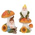 WONDERLAND ORANGE GNOME ASS 18X13X21/13X12X25CM