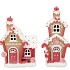 CANDY GINGERBREAD RED HOUSE W LIGHT ASS 17X10X25CM