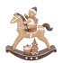 CANDY GINGERBREAD BROWN ROCKING HORSE 21X7X23CM