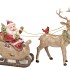 LESLY X-MAS BROWN SANTA SLEIGH REINDEER 29X9X21CM