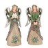 LESLY X-MAS GREEN ANGEL ASS 13X11X29CM