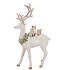 LESLY X-MAS WHITE STANDING DEER 26X11X42CM
