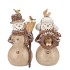 LESLY X-MAS BROWN SNOWMAN ASS 14X11X27CM
