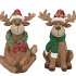 WONDERLAND RED X-MAS REINDEER ASS 12X11X17CM