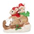 WONDERLAND RED MOUSE SLED DECO 17X8X16CM