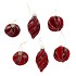 TWINKLE RED GLASS BALL VELVET ASS 6X12CM