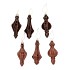 TWINKLE BROWN GLASS PENDANT VELVET ASS 6X15CM