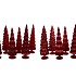 TWINKLE RED GLASS TREE VELVET ASS 9X25CM