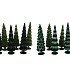 TWINKLE GREEN GLASS TREE VELVET ASS 9X25CM