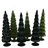 TWINKLE GREEN GLASS TREE VELVET ASS 9X25CM