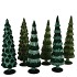 TWINKLE GREEN GLASS TREE VELVET ASS 9X25CM