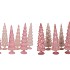 TWINKLE PINK GLASS TREE VELVET ASS 9X25CM