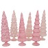 TWINKLE PINK GLASS TREE VELVET ASS 9X25CM