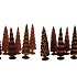 TWINKLE BROWN GLASS TREE VELVET ASS 9X25CM