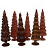 TWINKLE BROWN GLASS TREE VELVET ASS 9X25CM