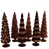 TWINKLE BROWN GLASS TREE VELVET ASS 9X25CM