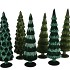 TWINKLE GREEN GLASS TREE VELVET ASS 10X30CM