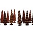 TWINKLE BROWN GLASS TREE VELVET ASS 10X30CM