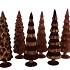 TWINKLE BROWN GLASS TREE VELVET ASS 10X30CM