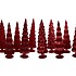 TWINKLE RED GLASS TREE VELVET ASS 10X35CM