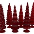 TWINKLE RED GLASS TREE VELVET ASS 10X35CM