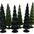 TWINKLE GREEN GLASS TREE VELVET ASS 10X35CM