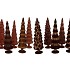 TWINKLE BROWN GLASS TREE VELVET ASS 10X35CM