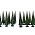 TWINKLE GREEN GLASS TREE SWIRL VELVET ASS 9X30CM