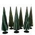 TWINKLE GREEN GLASS TREE SWIRL VELVET ASS 9X30CM