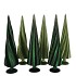 TWINKLE GREEN GLASS TREE SWIRL VELVET ASS 9X30CM
