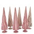 TWINKLE PINK GLASS TREE SWIRL VELVET ASS 9X30CM