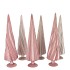 TWINKLE PINK GLASS TREE SWIRL VELVET ASS 9X30CM