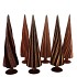 TWINKLE BROWN GLASS TREE SWIRL VELVET ASS 9X30CM