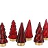 TWINKLE RED GLASS MINI TREE LED ASS 6X13CM