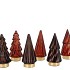 TWINKLE BROWN GLASS MINI TREE LED ASS 6X13CM