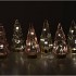 TWINKLE BROWN GLASS MINI TREE LED ASS 6X13CM