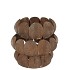 KAYA BRONZE CANDLE HOLDER METAL 17X17CM