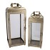 KAYA GOLD LANTERN METAL S/2 23X23X58/18X18X48CM