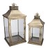 KAYA GOLD LANTERN METAL S/2 24X24X52/19X19X40CM